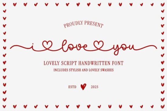 I Love You Font